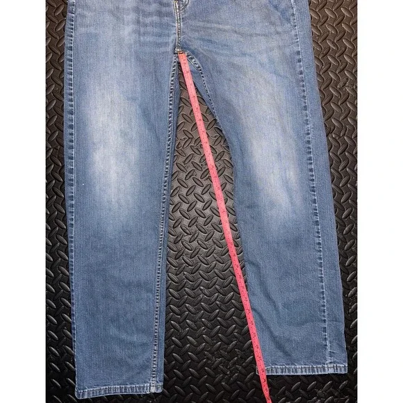 Levis 505 Regular Fit Mens Jeans Blue Medium Wash Denim W40 L32 Straight Leg - Picture 6 of 8
